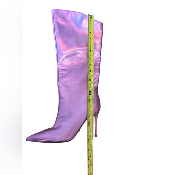 Sarina Boots US 8. Pink Iridescent Pointed-Toe Sabrina carpenter Y2K Barbiecore - Picture 10 of 10